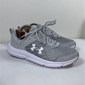 Under Armour Mens Charged Assert 10 Gray Sz10 3026175-102 Running Shoes Sneakers
